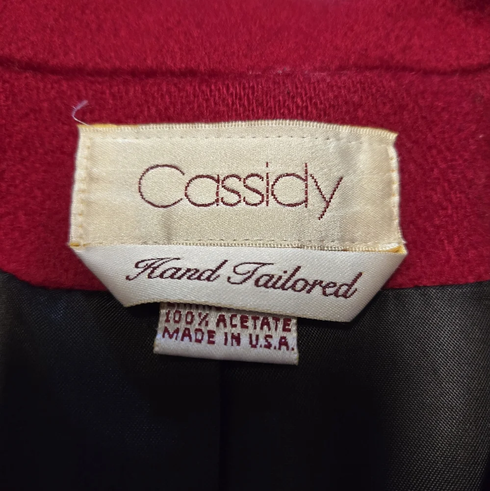 Elegant Red Women's Coat - Picture 6 of 12